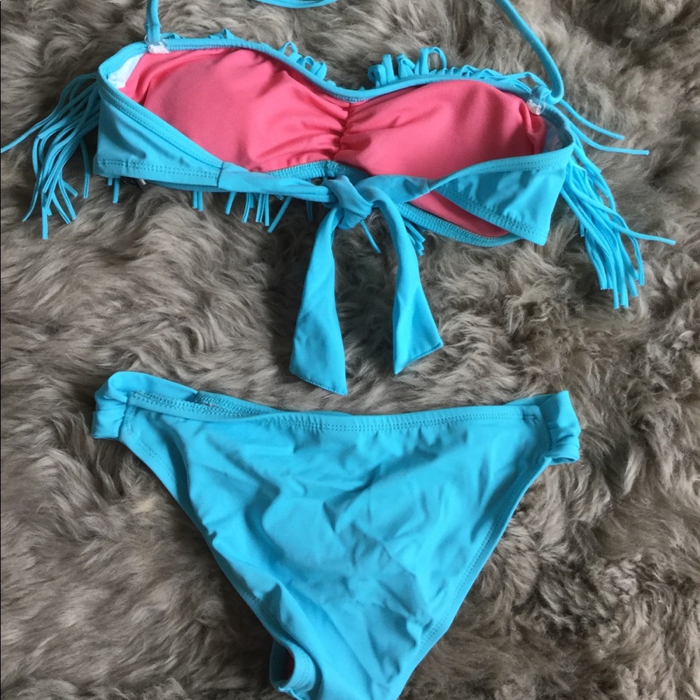 Blue tassle bikini - Picture 2 of 3